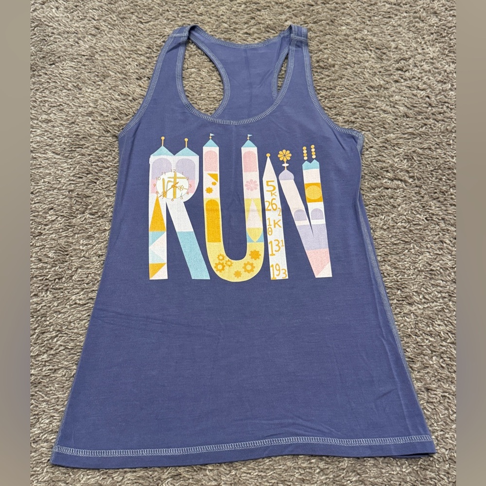 Raw Threads Small World-inspired Veri Peri Purple Tank Top Sz XS